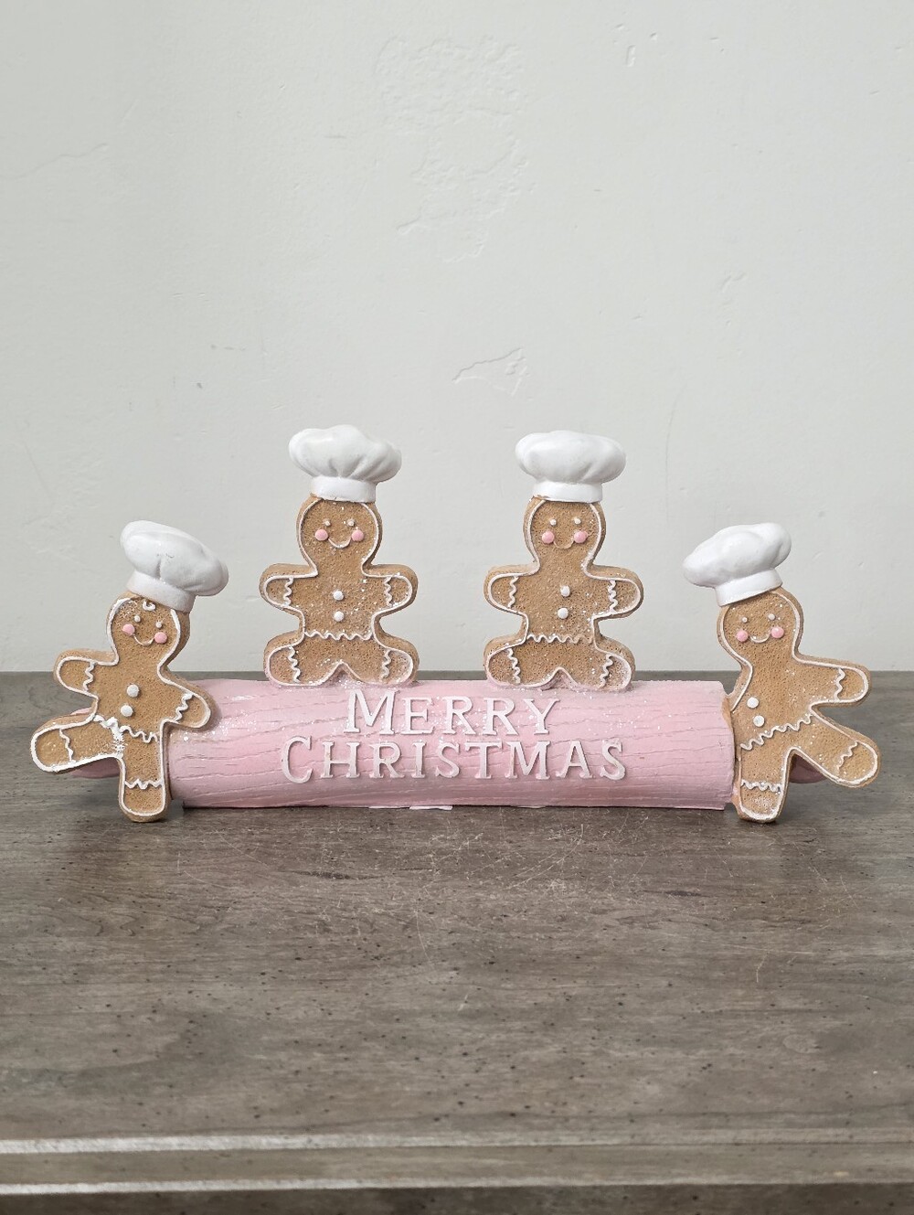 Merry Christmas Gingerbread Man Rolling Pin Decor New Viral